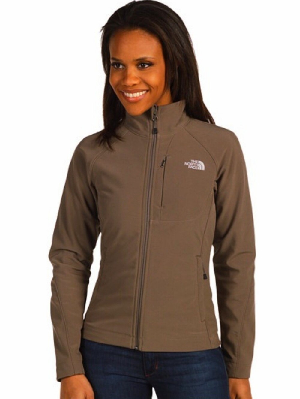 The North Face Apex Softshell Full Zip Jacket Sz Med Grayish Lavender Like New